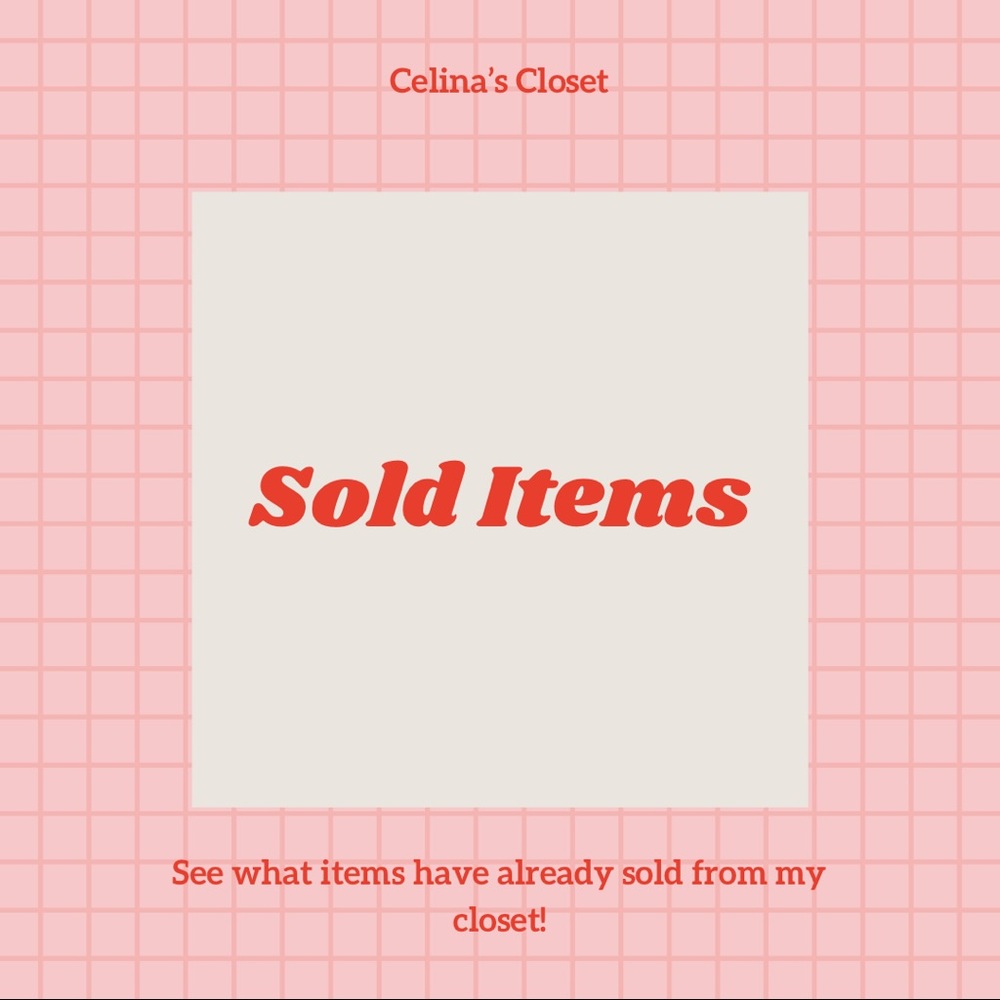 Sold Items from my closet